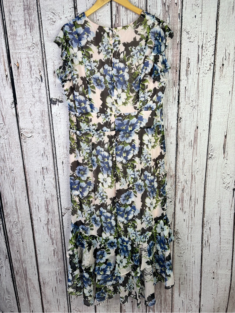 Tommy Hilfiger Women’s Size 14 Floral Print Hi-Lo Ruffle Midi Dress *Some Stains - Picture 6 of 16